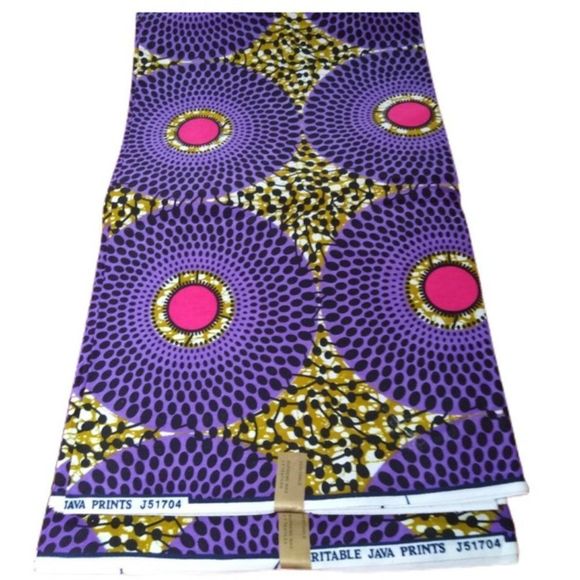African Print Fabric, Nsubra Record Print - 6 yards - Picture 1 of 3